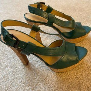 Nine West Cork platform Heels 10M